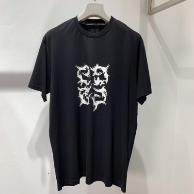 Givenchy 2019 Mm/Wm Logo Oversize Cotton Short Sleeved Tshirt - 지방시 남자 로고 오버사이즈 코튼 반팔티 Givts0013.Size(xs - l).블랙