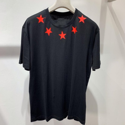 Givenchy 2019 Mm/Wm Logo Oversize Cotton Short Sleeved Tshirt - 지방시 남자 로고 오버사이즈 코튼 반팔티 Givts0018.Size(xs - l).블랙