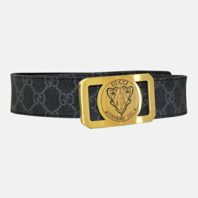 Gucci 2019 Mens PVC & Leather Belt - 구찌 2019 남성용 PVC&레더 벨트 GUBT0039,Size(4.0cm).블랙금장,블랙은장