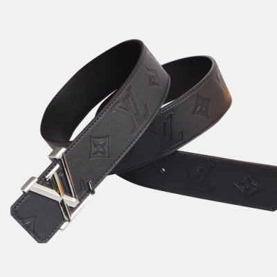 Louis vuitton 2019 Mens Leather Belt - 루이비통 2019 남성용  레더 벨트 LOUBT0048.Size(4.0cm).블랙