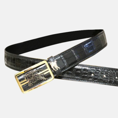 Burberry 2019 Mens Crocodile Leather Belt - 버버리 2019 남성용 크로커다일 레더 벨트 BURBT0013.Size(3.8cm),블랙