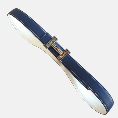 Hermes 2019 Ladies Constance Buckle Leather Belt - 에르메스 2019 여성용 콘스탄스 버클 레더 벨트 HERBT0053.Size(2.4cm),블루