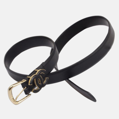 Chanel 2019 Ladies Leather Belt - 샤넬 2019 여성용 레더 벨트 CHABT0020.Size(2.5cm).블랙