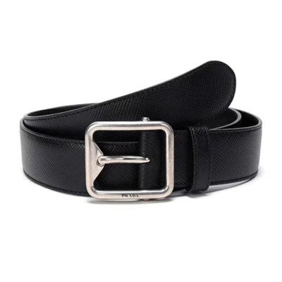 Prada 2019 Mens Leather Belt - 프라다 2019 남성용  레더 벨트 PRABT0008.Size(3.4cm).블랙