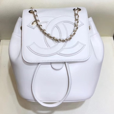 Chanel 2019 Leather Back Pack,20CM - 샤넬 2019 레더 백팩, CHAB1004,20CM,화이트