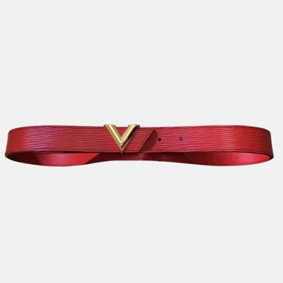 Louis vuitton 2019 Ladies Leather Belt - 루이비통 2019 여성용 레더 벨트 LOUBT0062.Size(3.0cm).레드