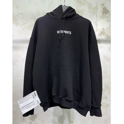 Vetements 2019 Mm/Wm Logo Wolf Cotton Hood Tee - 베트멍 남자 로고 울프 코튼 후드티 VetHT0010.Size(xs -s).블랙