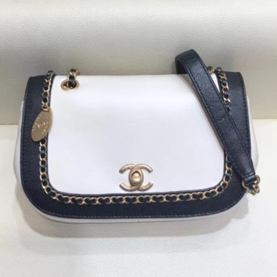 Chanel 2019 Woman Flab Shoulder Bag,22CM - 샤넬 2019 여성용 플랩 숄더백,CHAB1008,22CM,화이트