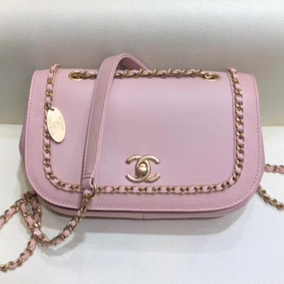 Chanel 2019 Woman Flab Shoulder Bag,22CM - 샤넬 2019 여성용 플랩 숄더백,CHAB1009,22CM,핑크