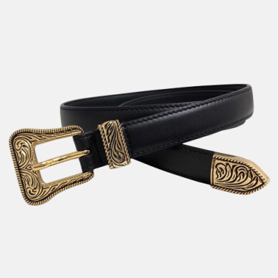 Saint Laurent 2019 Ladies Leather Belt - 입생로랑 2019 여성용 레더 벨트 YSLBT0004.Size(2.0cm).블랙