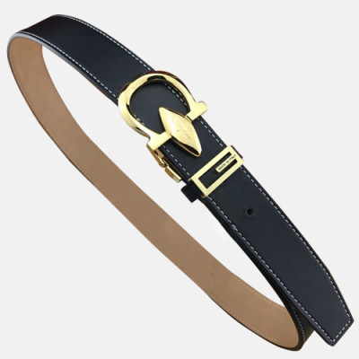 Salvatore Ferragamo 2019 Mens Leather Belt - 살바토레 페라가모 2019 남성용 레더 벨트 FERBT0024.Size(3.4cm).블랙