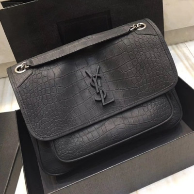 Saint Laurent 2019 Monogramme Niki  Shoulder Bag,28CM - 입생로랑 2019 모노그램 니키 숄더백 548942, SLB0443, 28CM,블랙