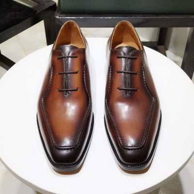 [커스텀급]Berluti 2019 Mens Retro Business Leather Oxford -  벨루티 2019 남성 레트로 비지니스 레더 옥스퍼드 Bert002x.Size(245 - 270).브라운