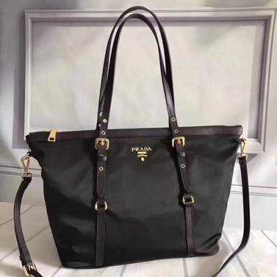 Prada 2019 Pocono Shopper Bag,35cm - 프라다 2019 포코노 쇼퍼백 ,BR4253,35cm,블랙