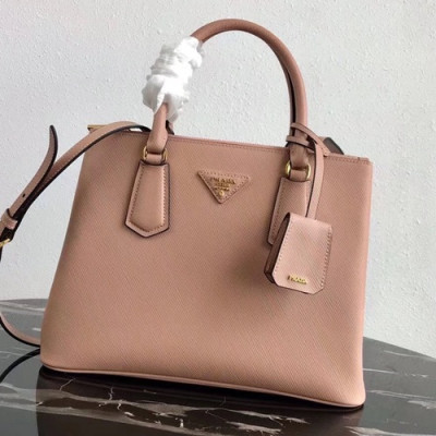 Prada 2019 Leather Tote Shouler Bag,31cm - 프라다 2019 레더 토트 숄더백 ,1BA232-5,31cm,핑크