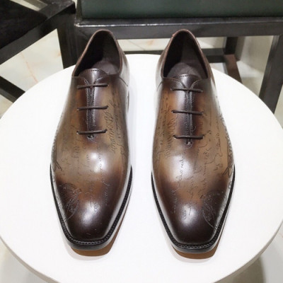 [커스텀급]Berluti 2019 Mens Retro Business Leather Oxford -  벨루티 2019 남성 레트로 비지니스 레더 옥스퍼드 Bert0011x.Size(245 - 270).카키