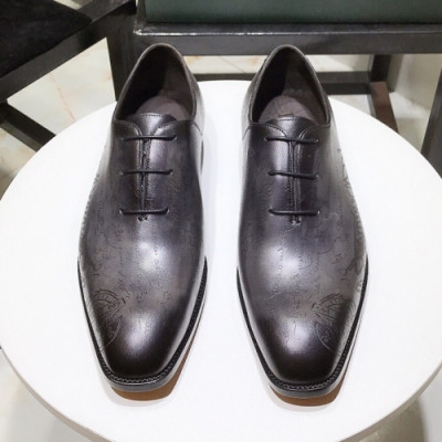 [커스텀급]Berluti 2019 Mens Retro Business Leather Oxford -  벨루티 2019 남성 레트로 비지니스 레더 옥스퍼드 Bert0012x.Size(245 - 270).다크그레이