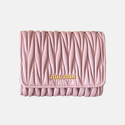 MiuMiu 2019 Matelasse Leather Wallet  5MH016 - 2019 미우미우 마틀라세 반지갑 MIU0115X  12CM