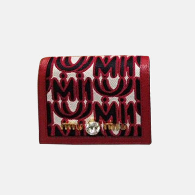 MiuMiu 2019 Leather Pocket Wallet  5MV204 - 미우미우 2019 가죽 포켓 지갑 MIU0122X 11CM