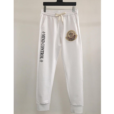 Mocler 2019 Mens Casual Logo Training Pants - 몽클레어 남성 캐쥬얼 로고 트레이닝 팬츠 Mocpa0057.Size(m-2xl).컬러(화이트 )