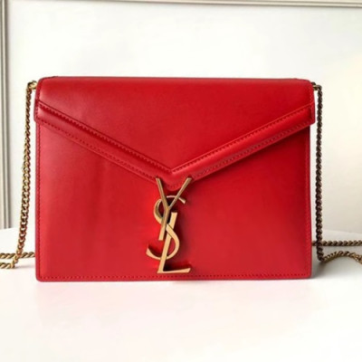 Saint Laurent 2019 Cassandra Chain Shoulder Bag,22CM - 입생로랑 2019 카산드라 체인 숄더백 3706,SLB0473, 22CM,레드