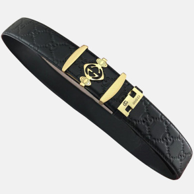 Gucci 2019 Mens Leather Belt - 구찌 2019 남성용 레더 벨트 GUBT0063.Size(3.8cm).블랙