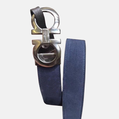 Salvatore Ferragamo 2019 Mens Leather Belt - 살바토레 페라가모 2019 남성용 레더 벨트 FERBT0039,네이비