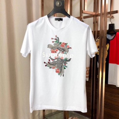 Supreme 2019 Mens Logo Cotton Short Sleeved Tshirt - 슈프림 남성 로고 코튼 반팔티 supts0009.Size(M- 6XL).컬러(화이트)