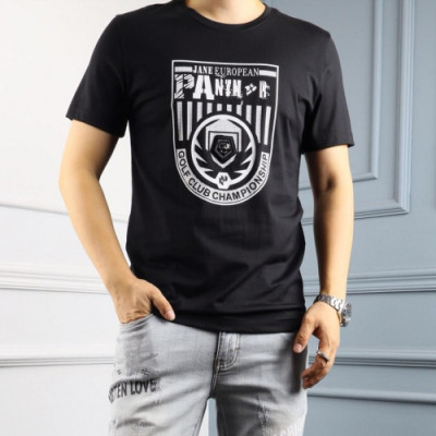 philipp-plein 2019 Mens Logo Cotton Short Sleeved Tshirt - 필립플레인 남성 로고 코튼 반팔티 phits0032.Size(M- 3XL).컬러(블랙)