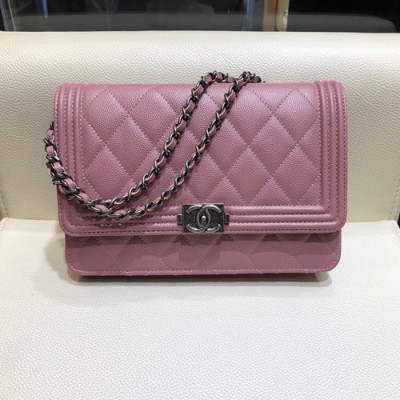 Chanel 2019 WOC Chain Cross Bag,19CM - 샤넬 2019 WOC 체인 크로스백,CHAB1021,19CM,핑크