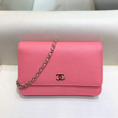 Chanel 2019 WOC Chain Cross Bag,19CM - 샤넬 2019 WOC 체인 크로스백,CHAB1062,19CM,핑크