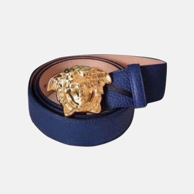 Versace 2019 Mens Leather Belt - 베르사체 2019  남성용 레더 벨트 VERBT0042,블루