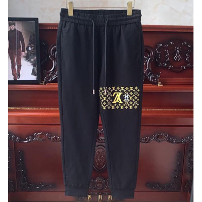 LouisVuitton 2019 Mens Casual Logo Training Pants  -루이비통 남성 캐쥬얼 로고 트레이닝 팬츠  Loutp0059.Size(28-38).블랙