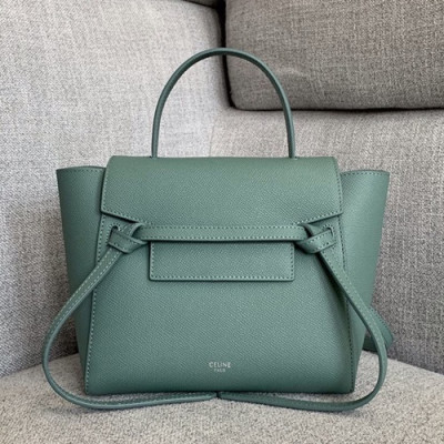 Celine 2019 Leather Mini Belt Shoulder Bag,20CM - 셀린느 2019 레더 미니  벨트 숄더백 ,99970-17,20CM,블루그린