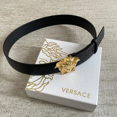 Versace 2022 Mens Leather Belt - 베르사체 2022  남성용 레더 벨트 VERBT0072,블랙