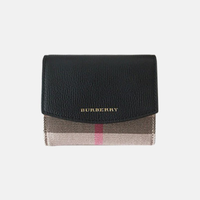 Burberry 2019 Ladies Leather Wallet - 버버리 2019 여성용 레더 반지갑 BURW0079.Size(11CM),블랙