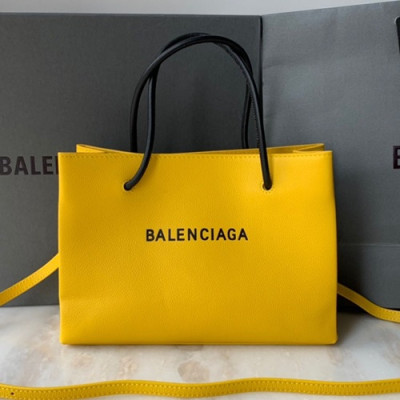 Balenciaga 2019 Leather Tote Shoulder Bag,25CM - 발렌시아가 2019 레더 토트 숄더백,BGB0401,25CM,옐로우