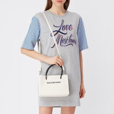 Balenciaga 2019 Leather Tote Shoulder Bag,25CM - 발렌시아가 2019 레더 토트 숄더백,BGB0405,25CM,화이트