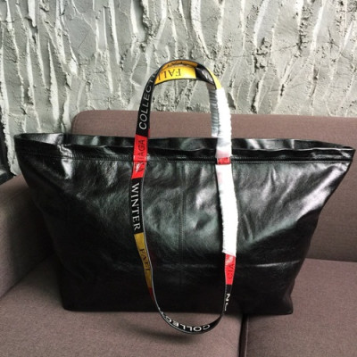 Balenciaga 2019 Leather Large Tote Shoulder Shopper Bag,45CM - 발렌시아가 2019 레더 남여공용 라지 토트 숄더 쇼퍼백,BGB0412,45CM,블랙