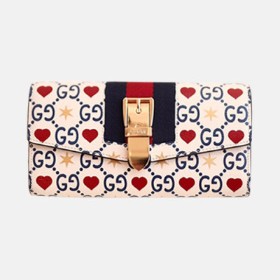 Gucci 2019 Ladies Sylvie Wallet 476084 - 구찌 2019 실비 여성용 장지갑  GUW0033.Size(19CM).화이트