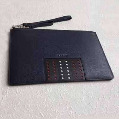 Bally 2019 Leather Clutch Bag,28cm - 발리 2019 레더 남성용 클러치백  BALB0079,28cm,네이비