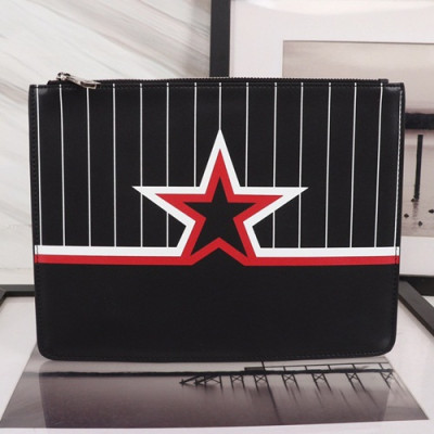 Givenchy 2019 Leather Clutch Bag,30cm - 지방시 2019 레더 남여공용 클러치백 GVB0113,30cm,블랙