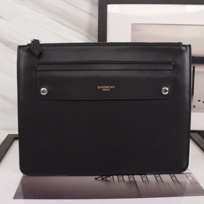 Givenchy 2019 Leather Clutch Bag,30cm - 지방시 2019 레더 남여공용 클러치백 GVB0120,30cm,블랙