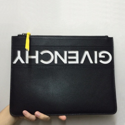 Givenchy 2019 Leather Clutch Bag,30cm - 지방시 2019 레더 남여공용 클러치백 GVB0129,30cm,블랙