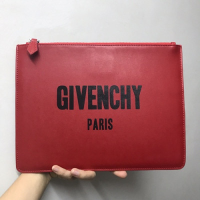 Givenchy 2019 Leather Clutch Bag,30cm - 지방시 2019 레더 남여공용 클러치백 GVB0151,30cm,레드