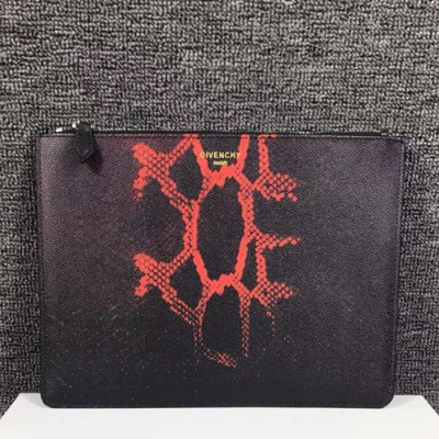 Givenchy 2019 Leather Clutch Bag,30cm - 지방시 2019 레더 남여공용 클러치백 GVB0155,30cm,블랙