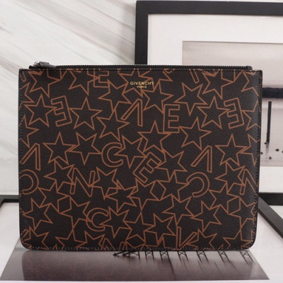 Givenchy 2019 Leather Clutch Bag,30cm - 지방시 2019 레더 남여공용 클러치백 GVB0169,30cm,브라운