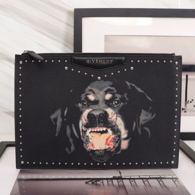 Givenchy 2019 Leather Clutch Bag,32cm - 지방시 2019 레더 남여공용 클러치백 GVB0172,32cm,블랙