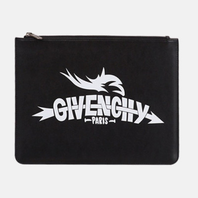 Givenchy 2019 Leather Clutch Bag,30cm - 지방시 2019 레더 남여공용 클러치백 GVB0179,30cm,블랙