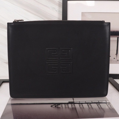 Givenchy 2019 Leather Clutch Bag,30cm - 지방시 2019 레더 남여공용 클러치백 GVB0180,30cm,블랙